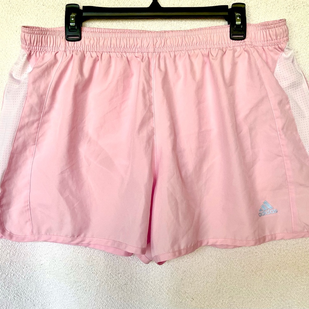 adidas pink 3” running shorts